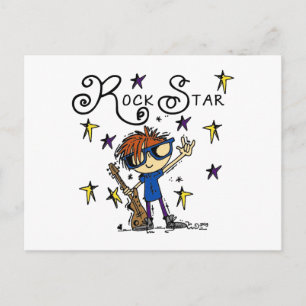 Redhead Boy Rock Star Postcard