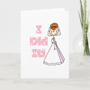 Redhead Bride I Did It Announcement