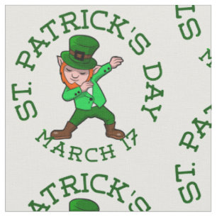 redhead dabbing leprechaun fabric