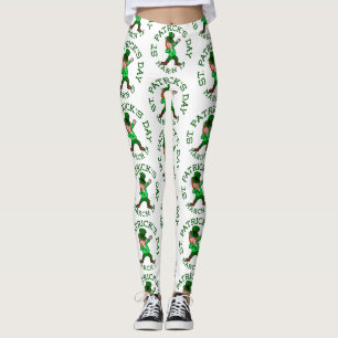redhead dabbing leprechaun leggings