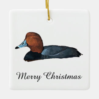 Redhead Duck Ceramic Ornament