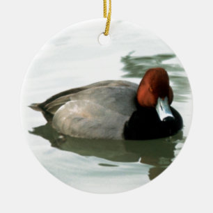 Redhead Duck Ceramic Tree Decoration