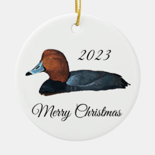 Redhead Duck Christmas ornament 