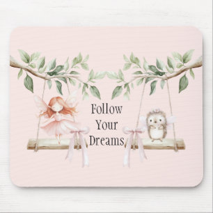 Redhead Fairy Hedgehog Swing Mouse Mat