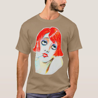 Redhead Girl Smoking T-Shirt