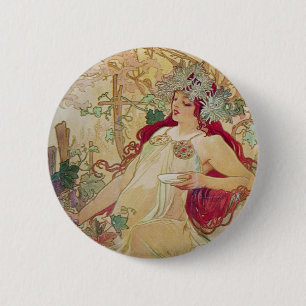 Redhead Goddess 6 Cm Round Badge