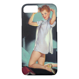 Redhead in Nighty Pin Up Case-Mate iPhone Case