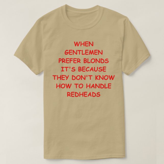 Redhead Joke 2 T-Shirt (Design Front)