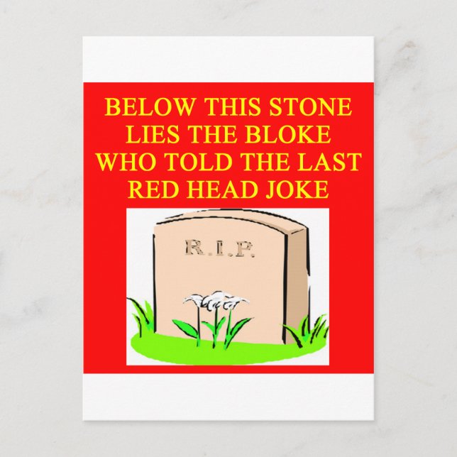 REDHEAD joke Postcard (Front)