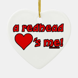 Redhead Loves Me Ceramic Tree Decoration