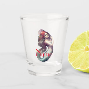Redhead Mermaid Beauty Thunder_Cove Shot Glass