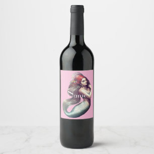 Redhead Mermaid Beauty Thunder_Cove Wine Label