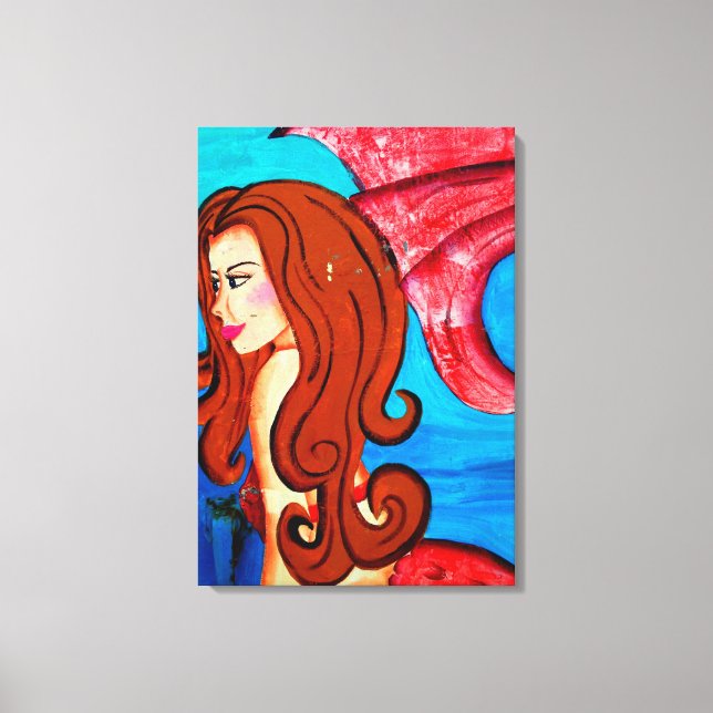 redhead mermaid canvas (Front)
