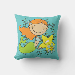 Redhead Mermaid Cushion