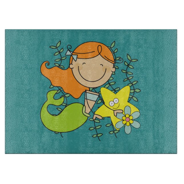 Redhead Mermaid Cutting Board (Front)