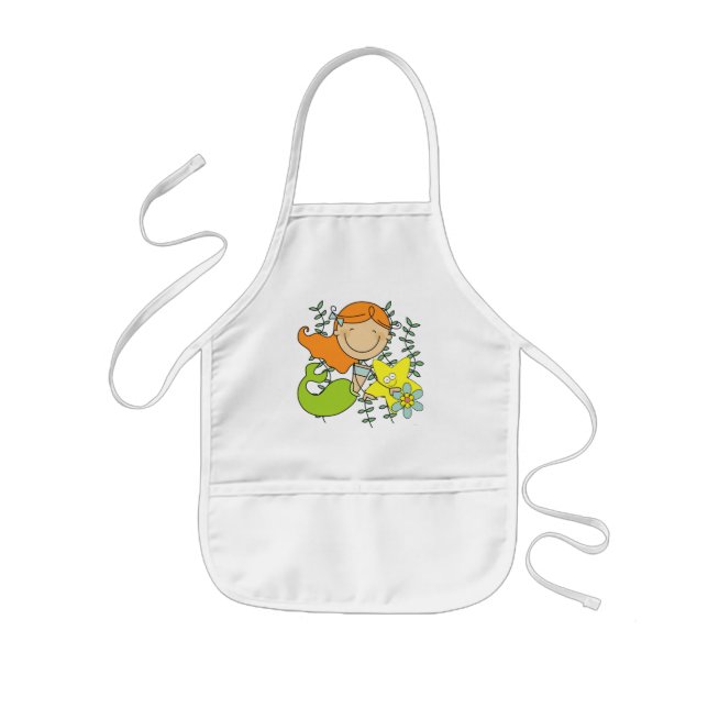 Redhead Mermaid Kids Apron (Front)