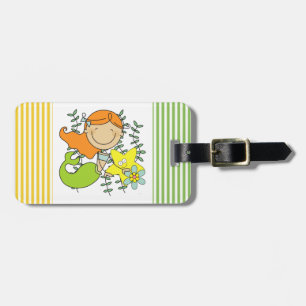 Redhead Mermaid Luggage Tag