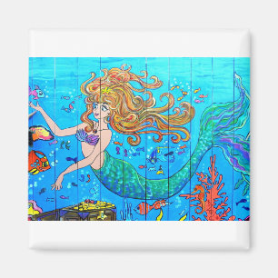 redhead mermaid magnet