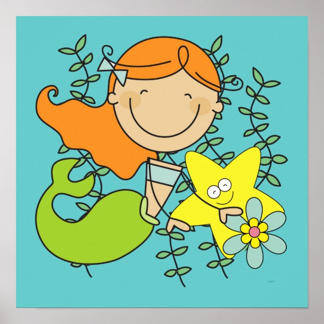 Redhead Mermaid Poster (Front)