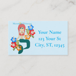 Redhead Mermaid Princess Thunder_Cove Business Card