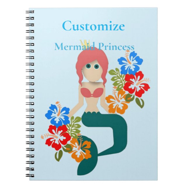Redhead Mermaid Princess Thunder_Cove Notebook (Front)