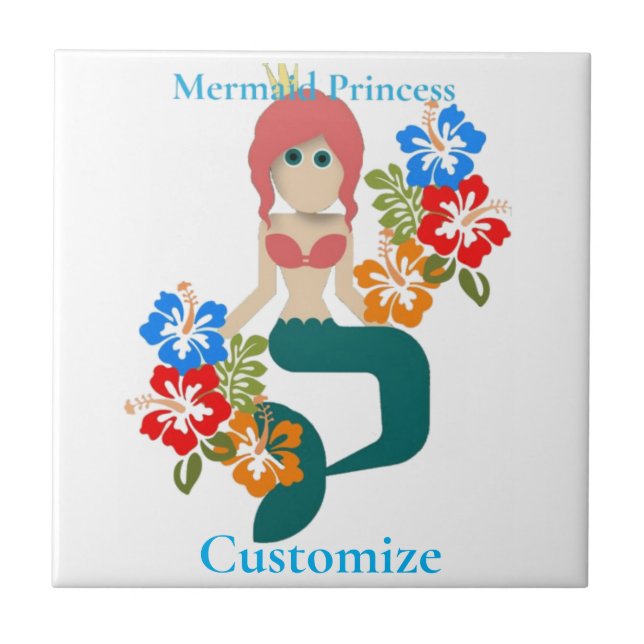 Redhead Mermaid Princess Thunder_Cove Tile (Front)