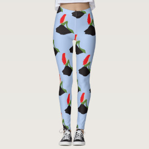 Redhead Mermaid Sitting Thunder_Cove  Leggings