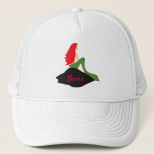 Redhead Mermaid Sitting Thunder_Cove Trucker Hat