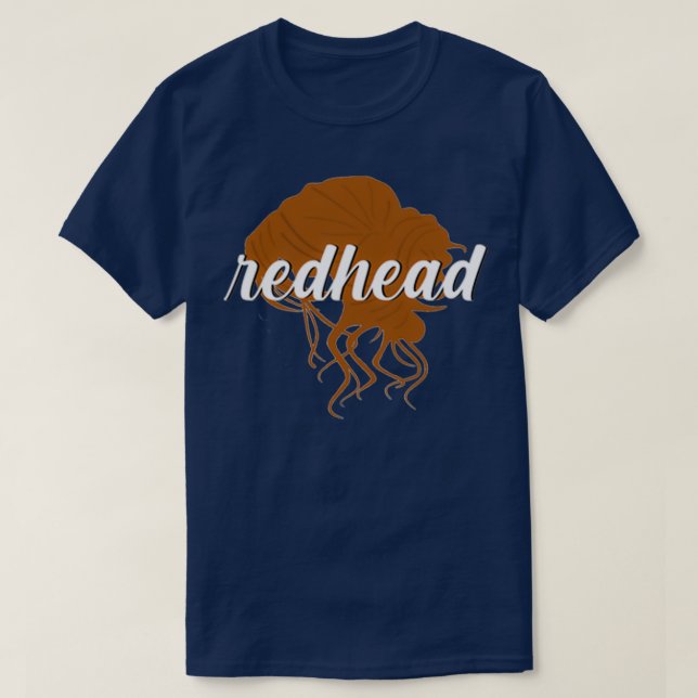 Redhead Messy Bun T-Shirt (Design Front)
