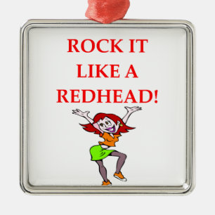 redhead metal tree decoration