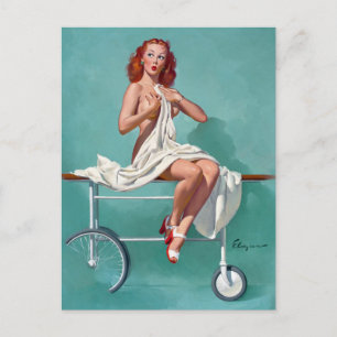 Redhead Patient Pin Up Postcard