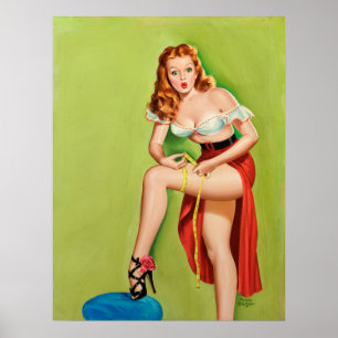 Redhead Pin Up Poster