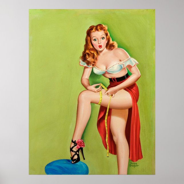Redhead Pin Up Poster (Front)