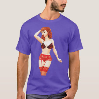 Redhead Pin up red lingerie T-Shirt