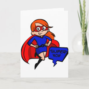 redhead super mum card