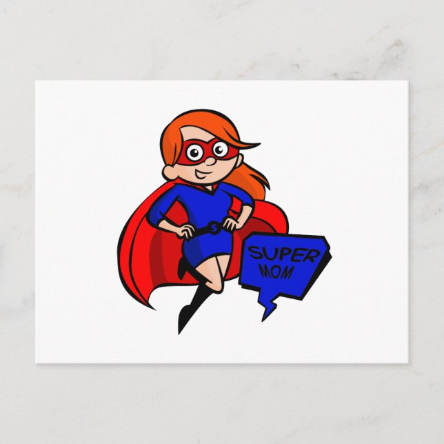 redhead super mum postcard (Front)