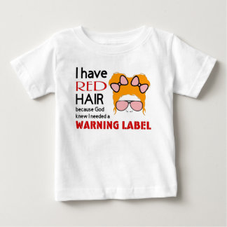 Redhead Warning Label Girl T-Shirt