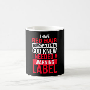 Redhead Warning Label Mc1r Red Hair Coffee Mug
