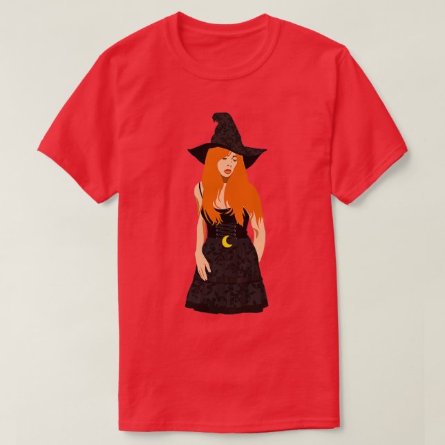 Redhead Witch Witchcore Aestetic T-Shirt (Design Front)