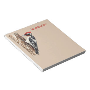 Redhead Woodpecker Bird Notepad