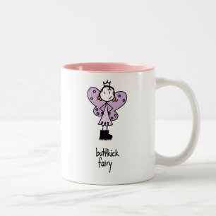 Redheaded Buttkick Fairy Two-Tone Coffee Mug