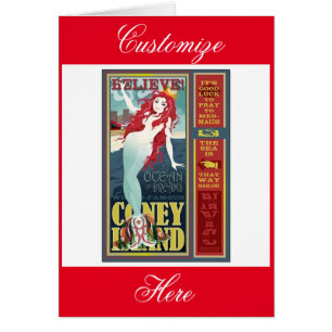 redheaded coney island mermaid