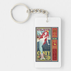 redheaded coney island mermaid key ring