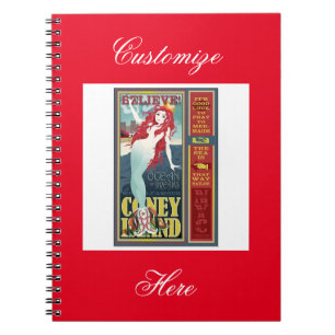 redheaded coney island mermaid notebook