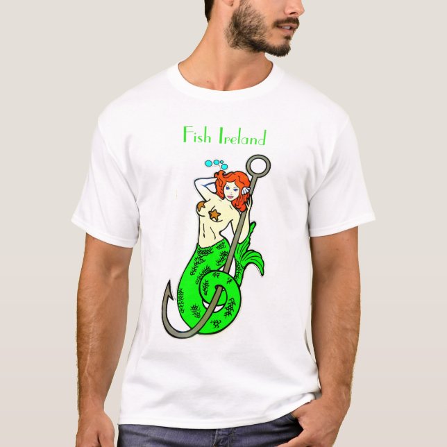 Redheaded green-tail mermaid Thunder_Cove T-Shirt (Front)