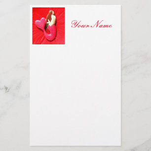 redheaded heart-tailed mermaid stationery