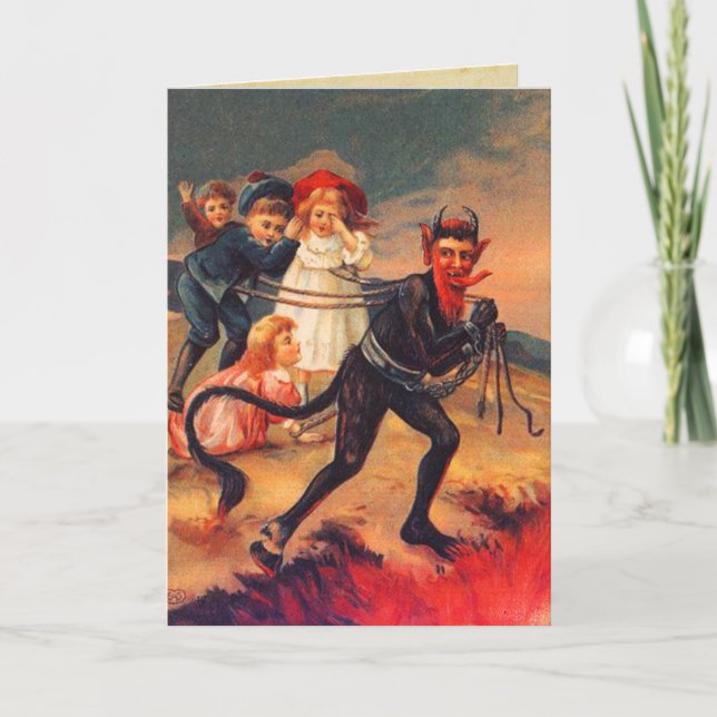 Redheaded Krampus Christmas Cards (Front)