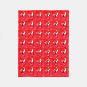 redheaded lookout mermaids fleece blanket