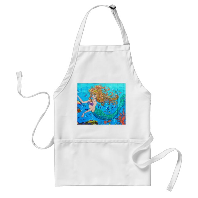 redheaded mermaid apron (Front)