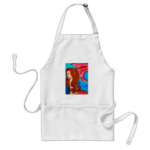 redheaded mermaid apron
